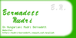 bernadett mudri business card